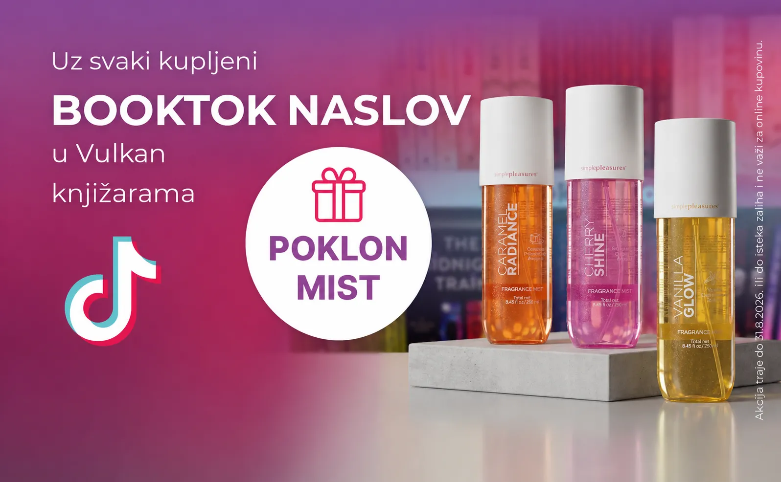 Uz svaki kupljen Booktok naslov poklon Body Mist