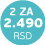2 za 2490 din