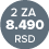 2 za 8490 din