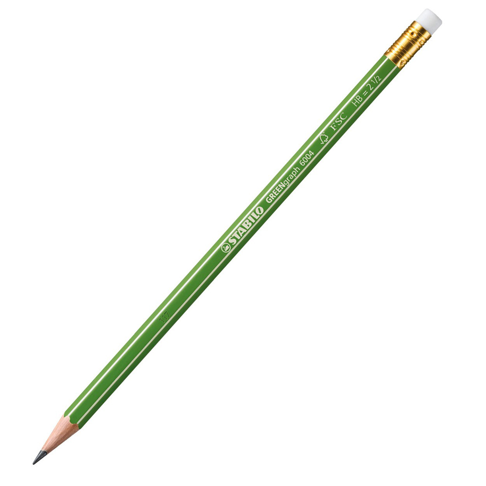 Grafitna olovka HB sa gumicom STABILO Green 