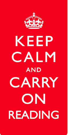 SLOGANS INT MAG BOOKM KEEP CALM AND CARRY ON READING 