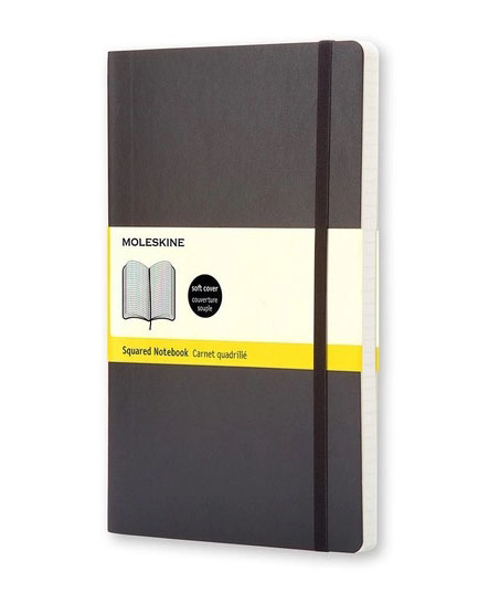 Notes MOLESKINE 9x14 cm Crni (meke korice, kvadratići) 
