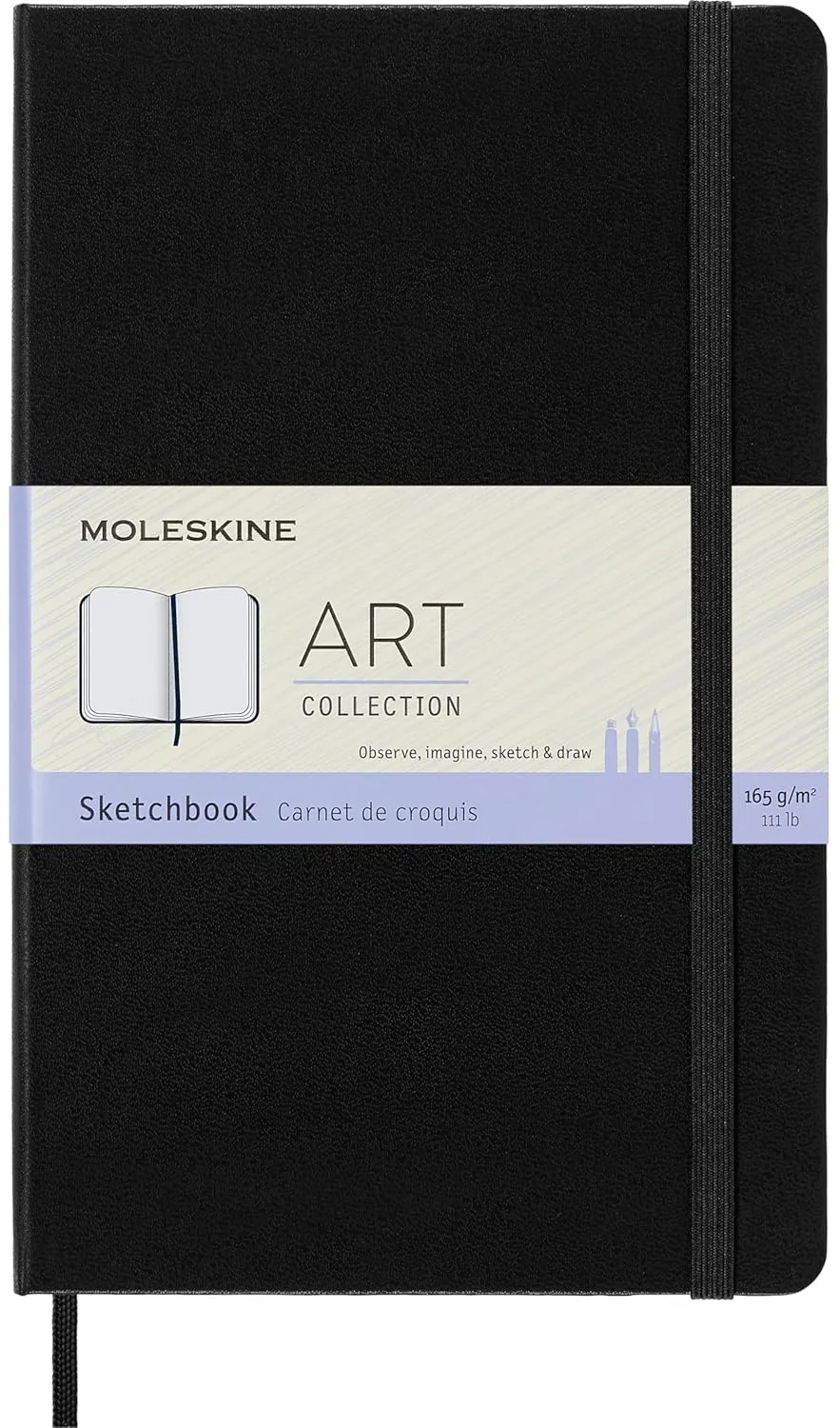 Planer 14x21cm ART MOLESKINE Sketchbook džepni, crni, 100 praznih listova 