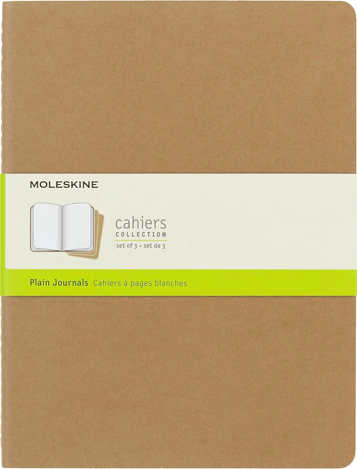 Set od 3 notesa 19x25cm MOLESKINE BROWN - prazni listovi 