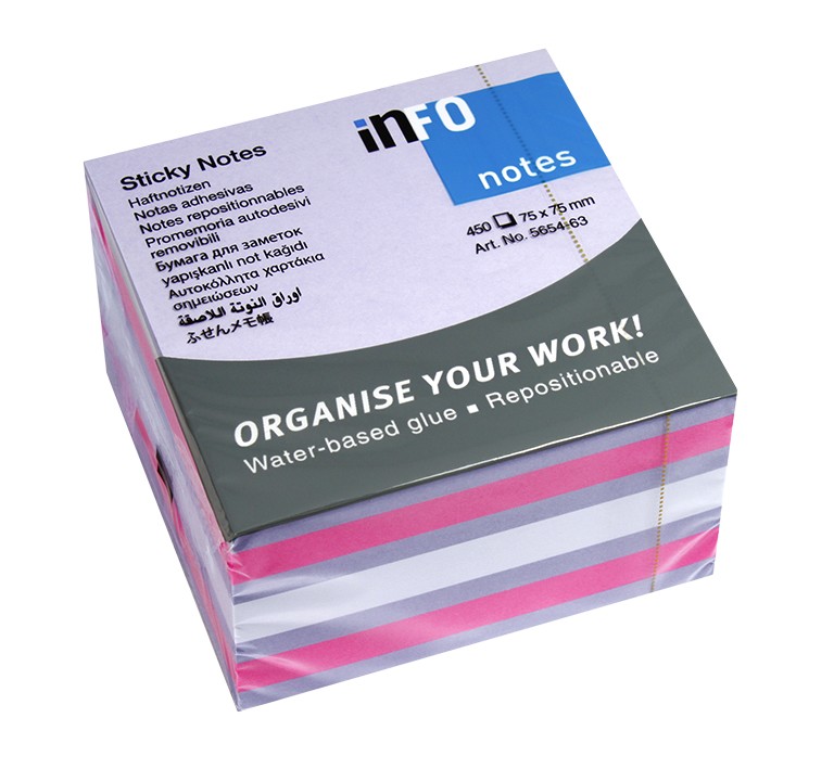 Samolepljivi blokčići 7,5x7,5 VIOLET MIX 