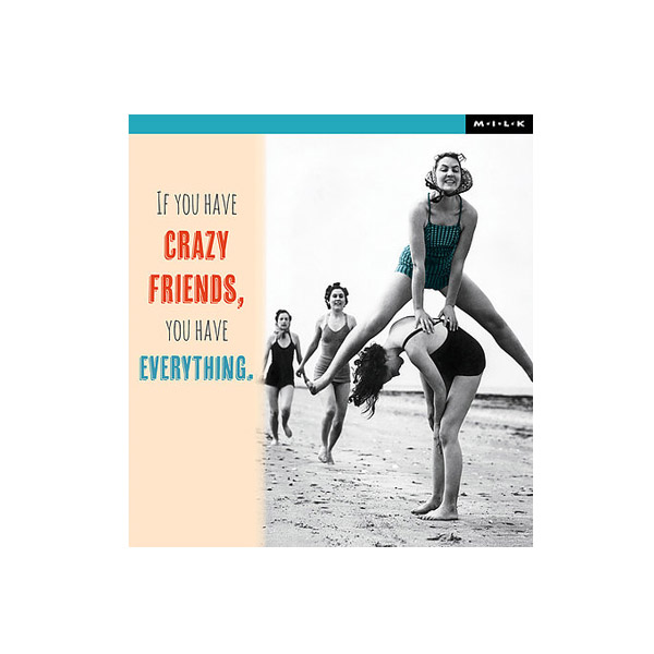 Čestitka za prijateljstvo LEAP FROG LADIES ON BEACH 