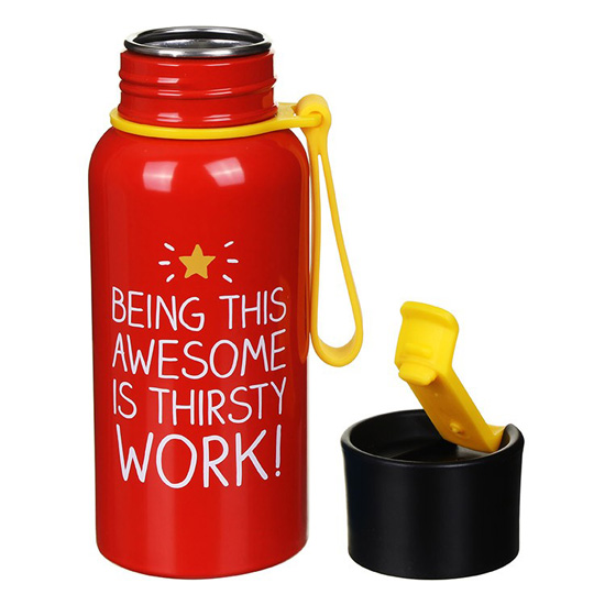BEING THIS AWESOME IS THIRSTY WORK WATER BOTTLE 