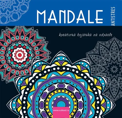 MANDALE Kreativna bojanka za odrasle PLAVA 