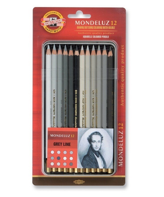 AKVAREL DRVENA BOJA 1/12 MONDELUZ GRAY LINE 3722 