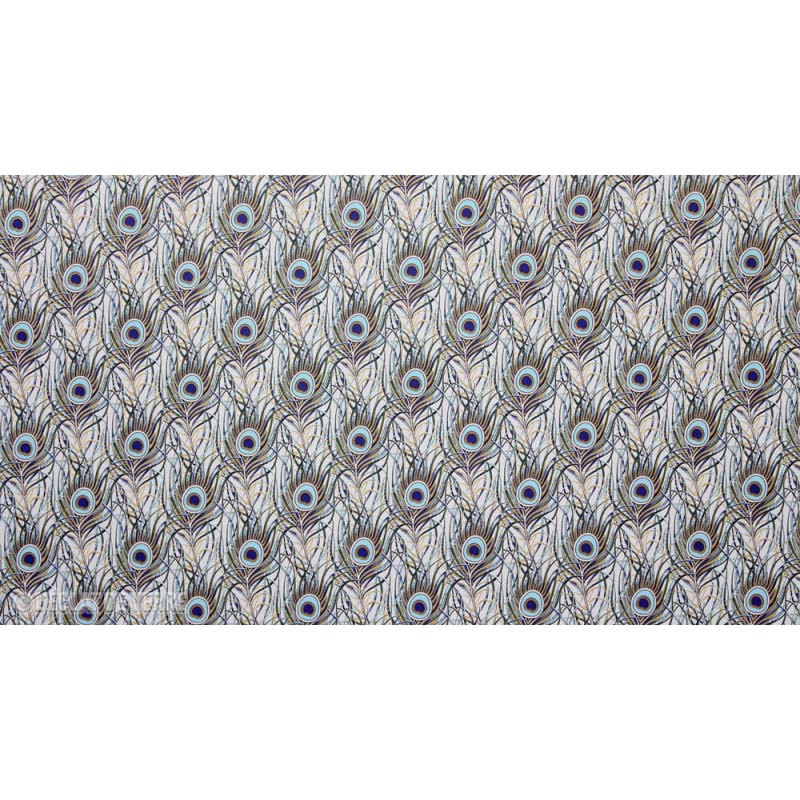 Ukrasni Papir PEACKOCK FEATHERS BLUE 