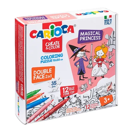 Kreativni set flomasteri i PUZZLE MAGIC PRINCESS 