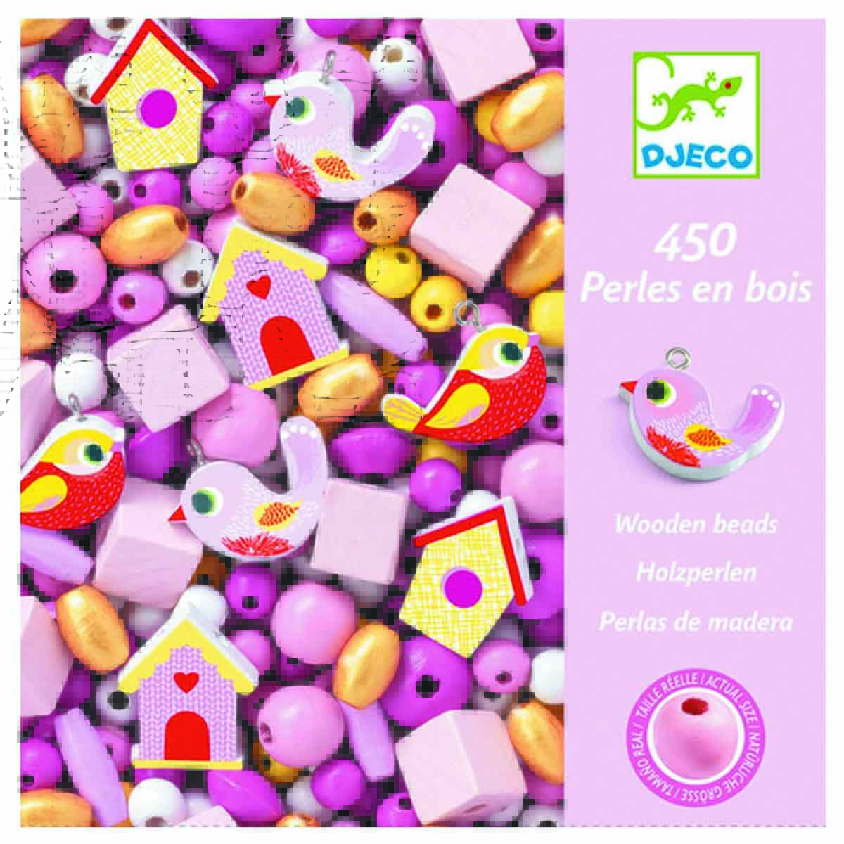 Kreativni Set OH LES PERLES WOODEN BEADS, BIRDS 