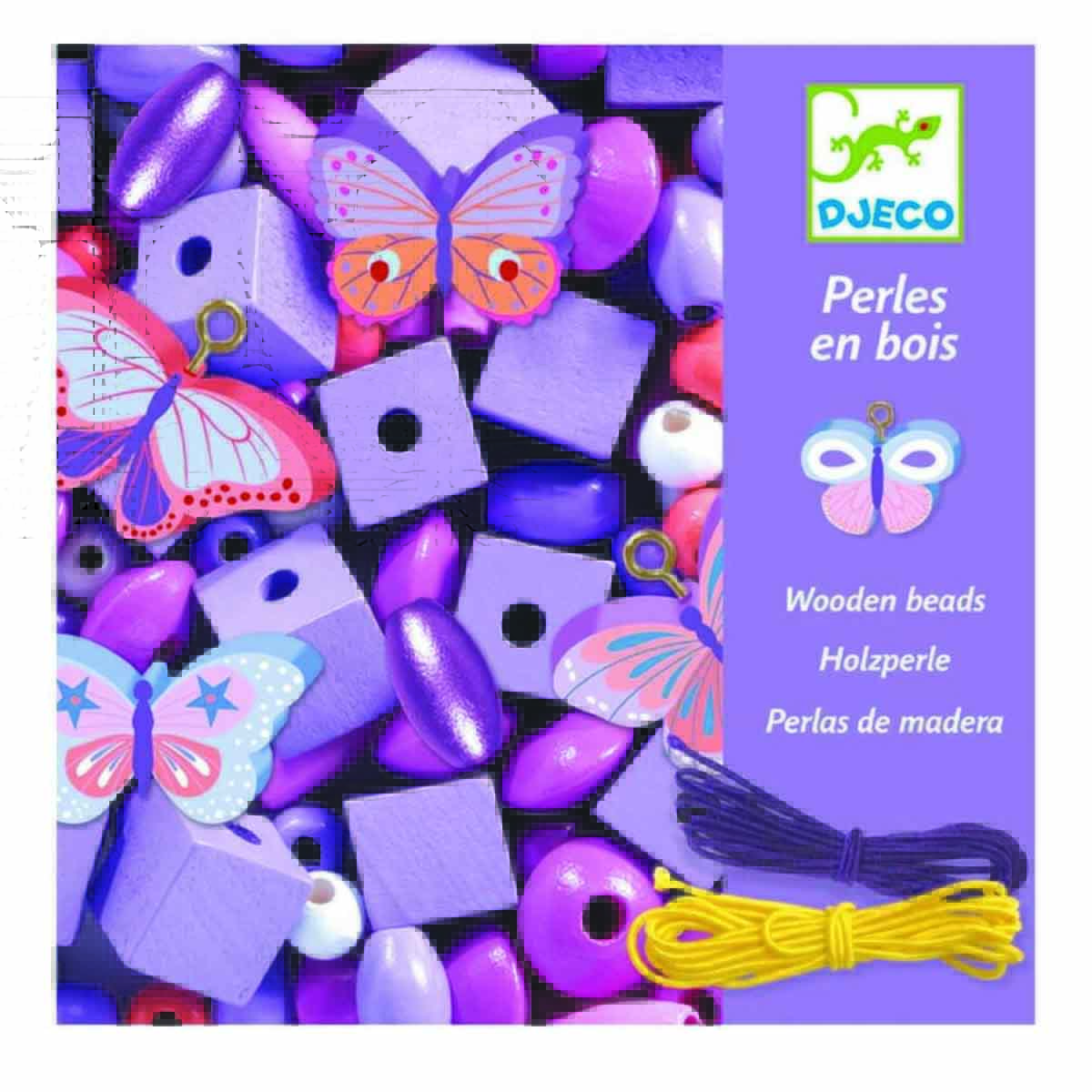 Kreativni Set OH LES PERLES WOODEN BEADS, BUTTERFLIES 