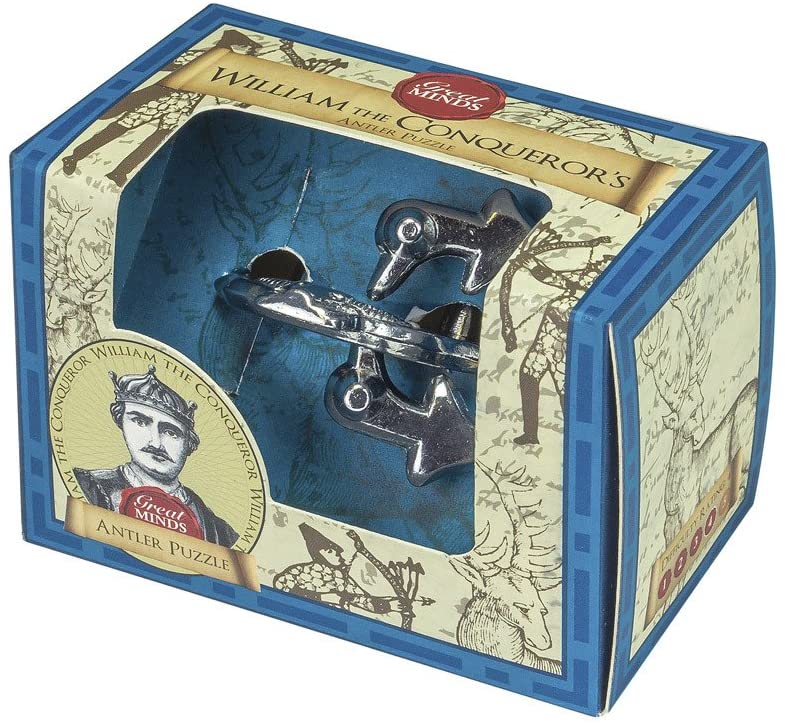 METAL AND WOODEN WILLIAM THE CONQUERORS ANTLER PUZZLE 