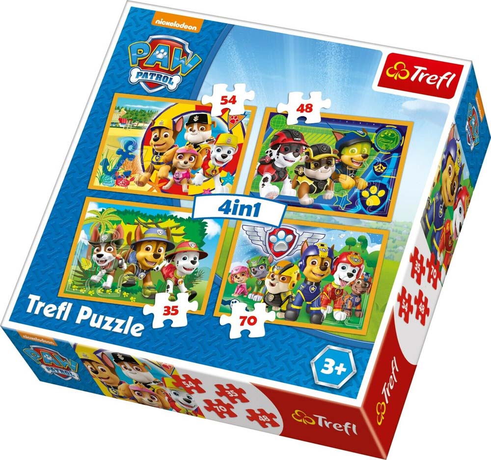 Puzzle 4 u 1 TREFL PAW Patrol - | Knjižare Vulkan