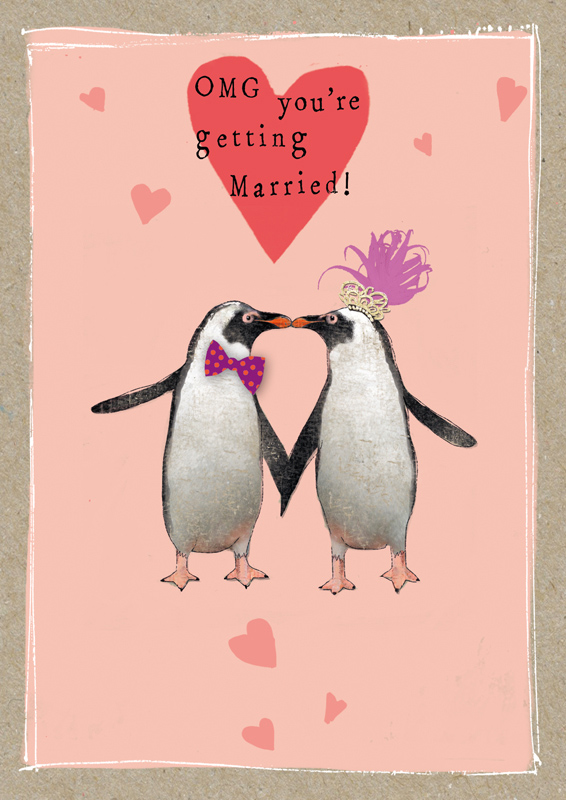 Svadbena Čestitka FANCY PANTS GETTING MARRIED PINGUINS 