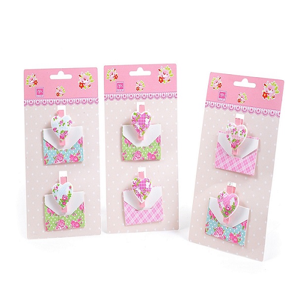 Dekorativne koverte štipaljke SEP 2 STAGE HEART AND WOODEN ENVELOPE -  | Knjižare Vulkan