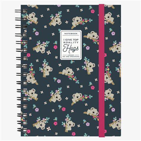 Sveska NOTEBOOK WITH SPIRAL BOUND LARGE KOALITY HUGS 