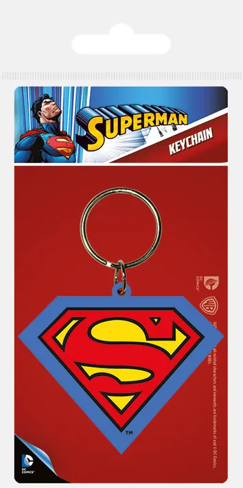 Privezak za Ključ SUPERMAN SHIELD RUBBER KEYCHAIN 