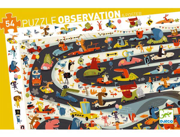 Puzzle za decu CAR RALLY 54 