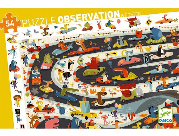 Puzzle za decu CAR RALLY 54 