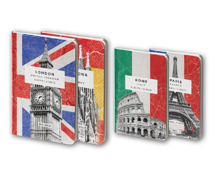 Sveska CITIES A5 meki povez 52l,80gr 