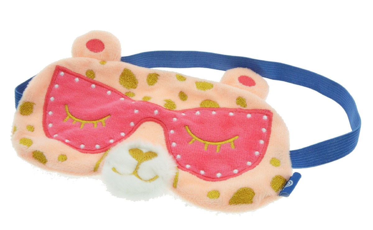 Maska za spavanje pastelni meda: PP SLEEPING MASK CHEETAH 