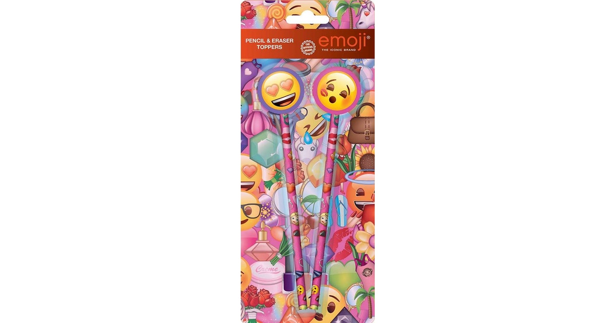 Grafitna olovka sa EMOJI gumicom: EMOJI PENCIL & ERASER TOPPERS 2 