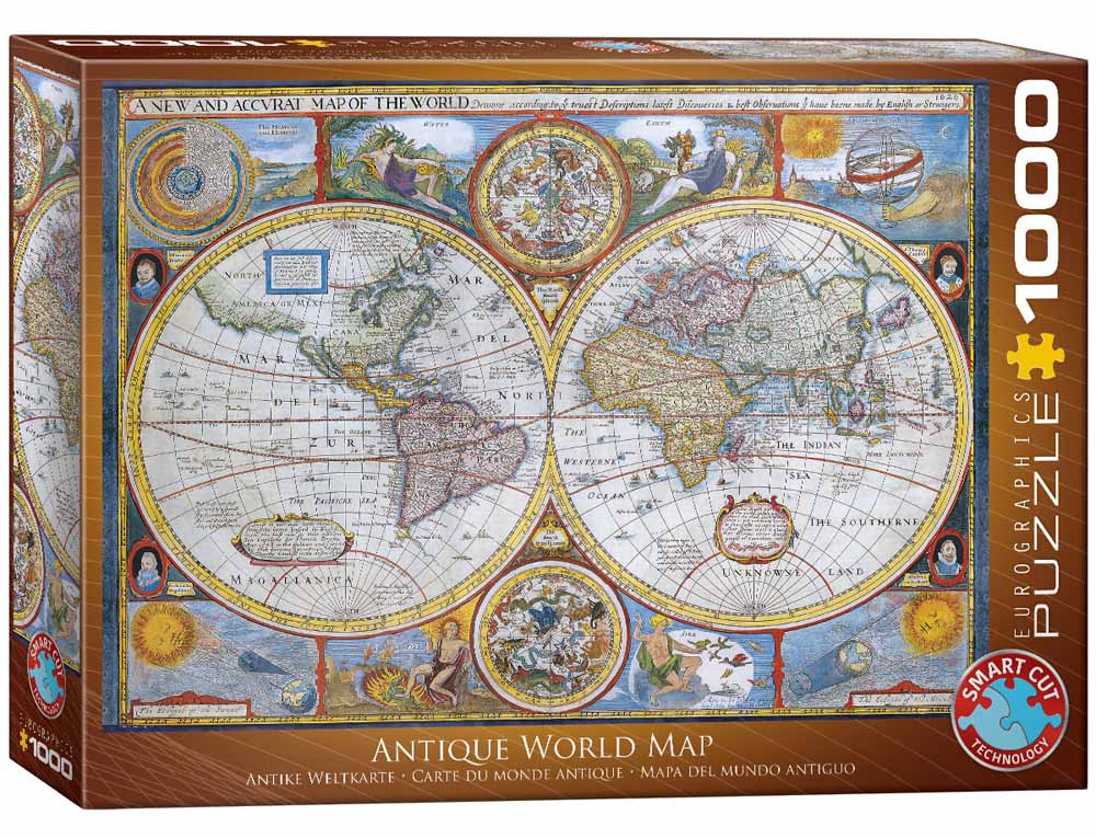 Puzzle ANTIQUE WORLD MAP 1000 kom 
