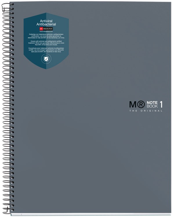 Antibakterijska sveska A4 tvrdi povez -SIVA 