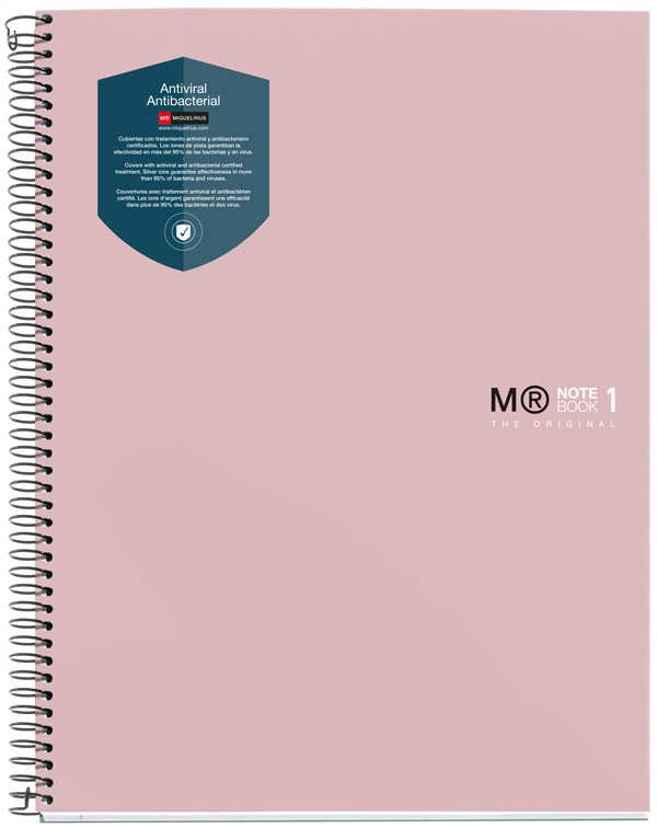 MIQUELRIUS antibakterijska sveska A4 - PINK 