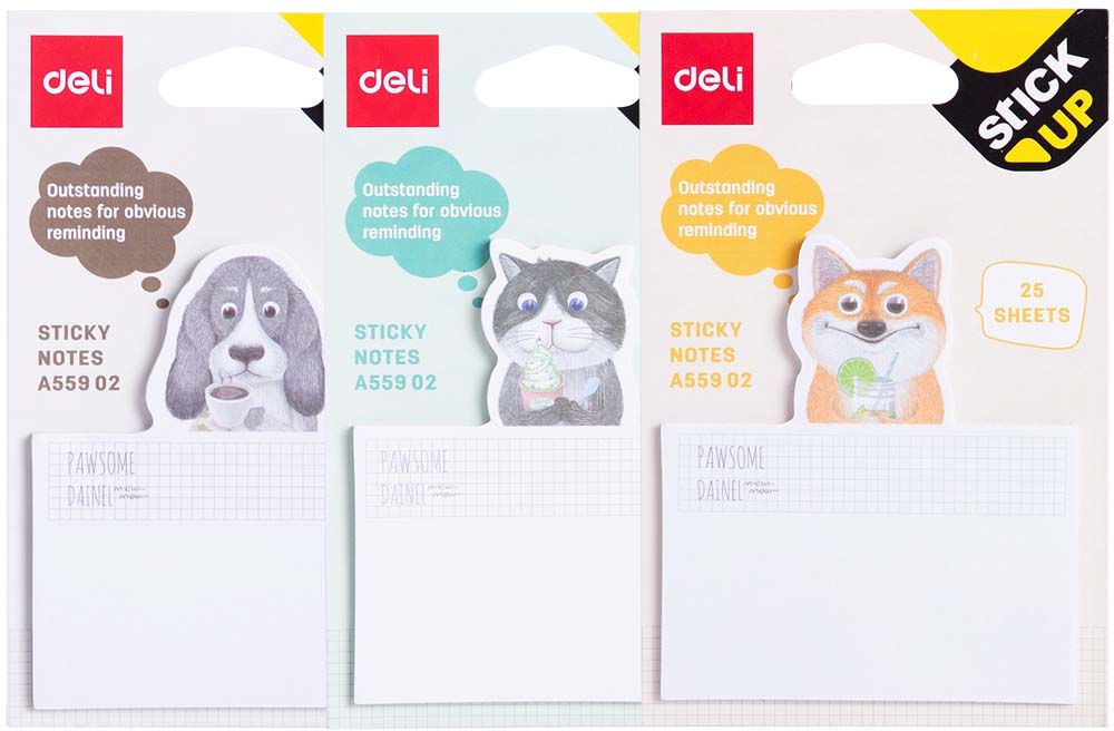 STIKER BLOK - 3 DIMENZIJE 75×84mm, 25 lista 