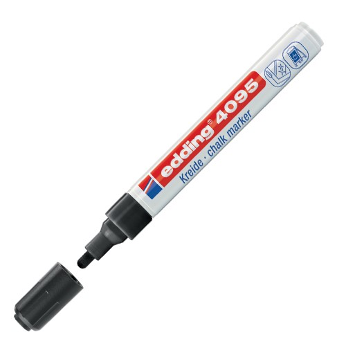 MARKER ZA STAKLO CHALK MARKER E-4095 2-3MM EDDING CRNA 