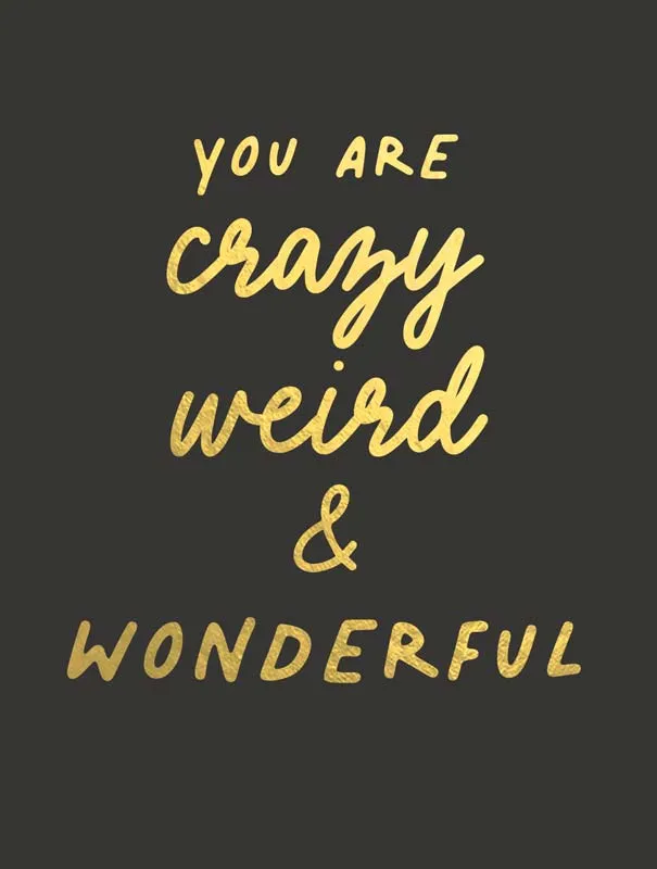 Čestitka CRAZY WEIRD WONDERFUL 