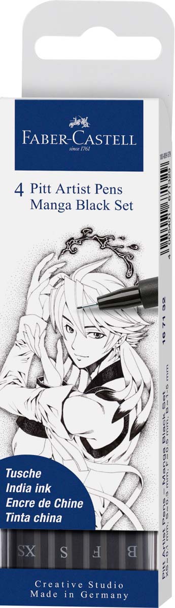 FC PITT art pen B 1/4 BLACK MANGA 
