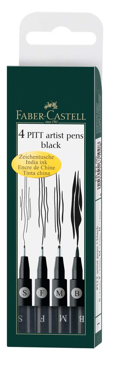 FC PITT art pen B 1/4 BLACK 
