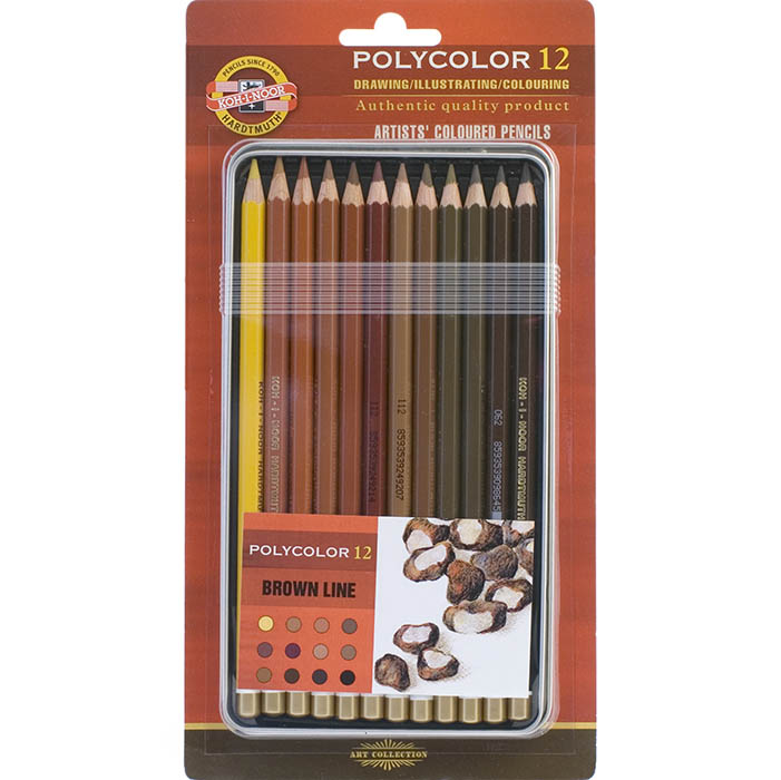 UMETNICKA DRVENA BOJA 1/12 POLYCOLOR BROWN LINE 3822 
