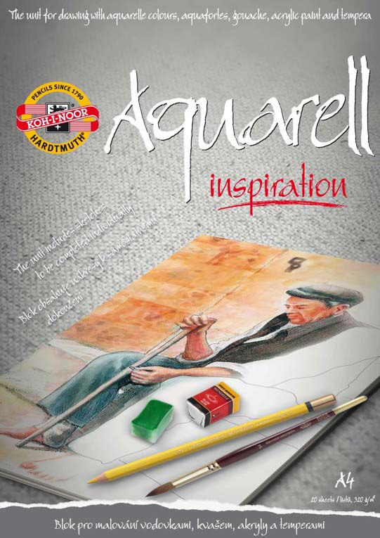 Blok AKVAREL pre-printed KOH - I - NOOR A4, 10 listova 