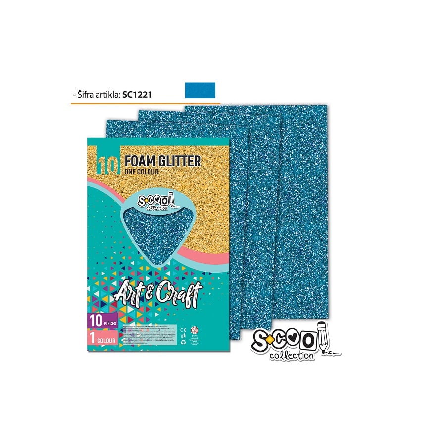 EVA PENA GLITER SVETLO PLAVA 