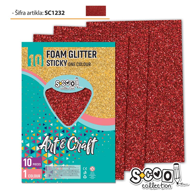 EVA PENA GLITER SAMOLEPIVA CRVEN 