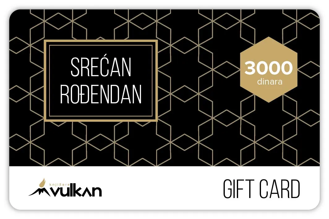 GIFT KARTICA / VAUČER Srećan rođendan Crna Heksagon 3000 
