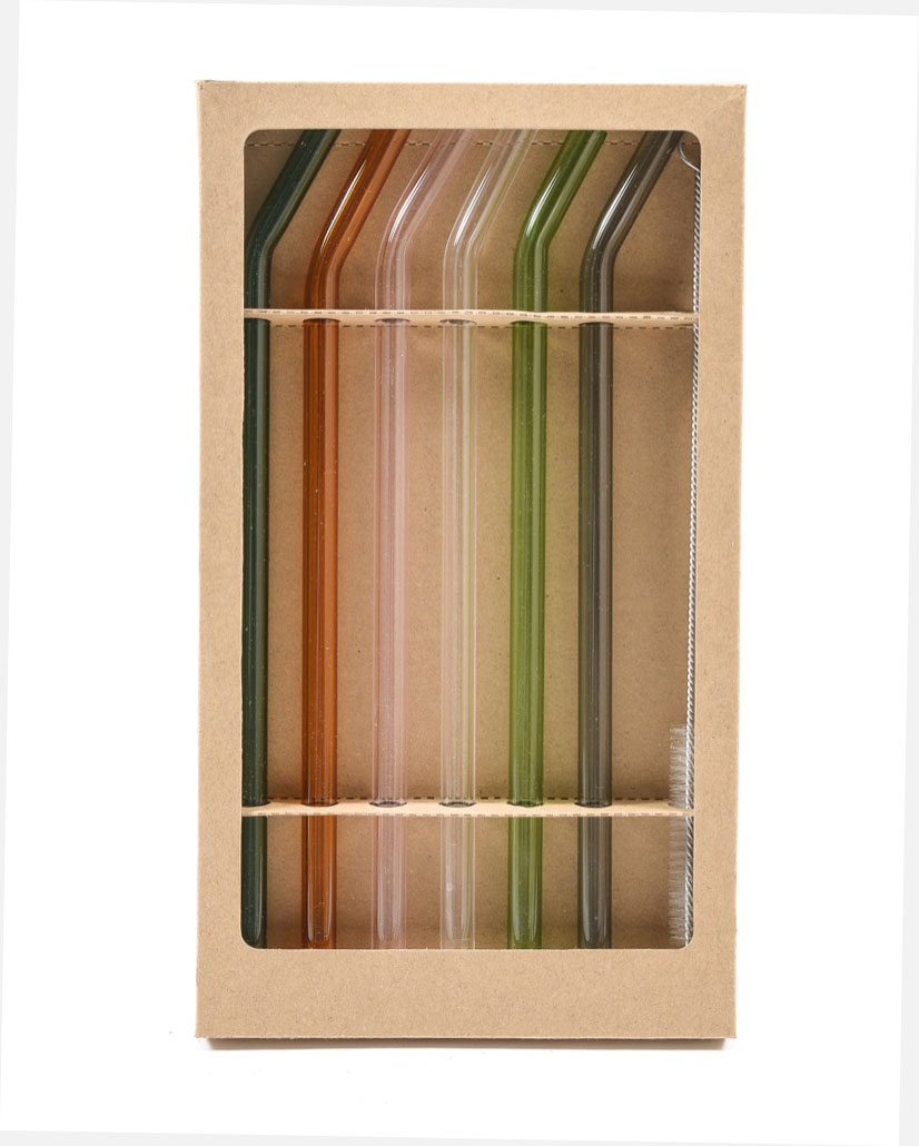 Set šest višekratnih slamčica 