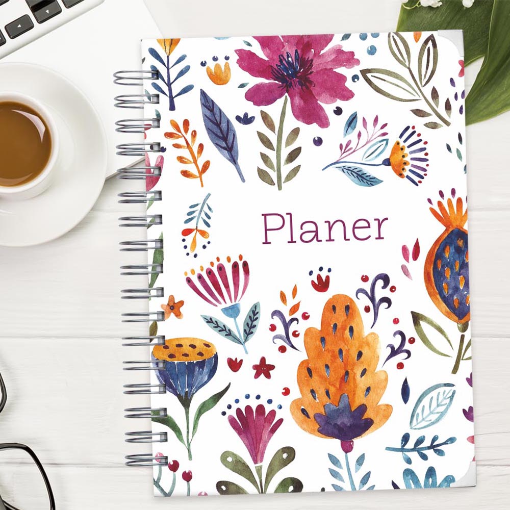 Nedatumirani planer WATERCOLOR FLOWERS 