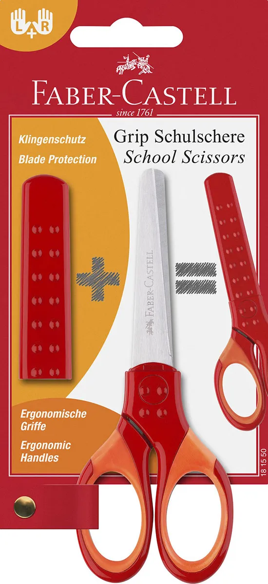 FABER CASTELL makaze GRIP CRVENE 