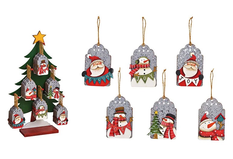 Novogodišnji ukras SNEŠKO I DEDA MRAZ 