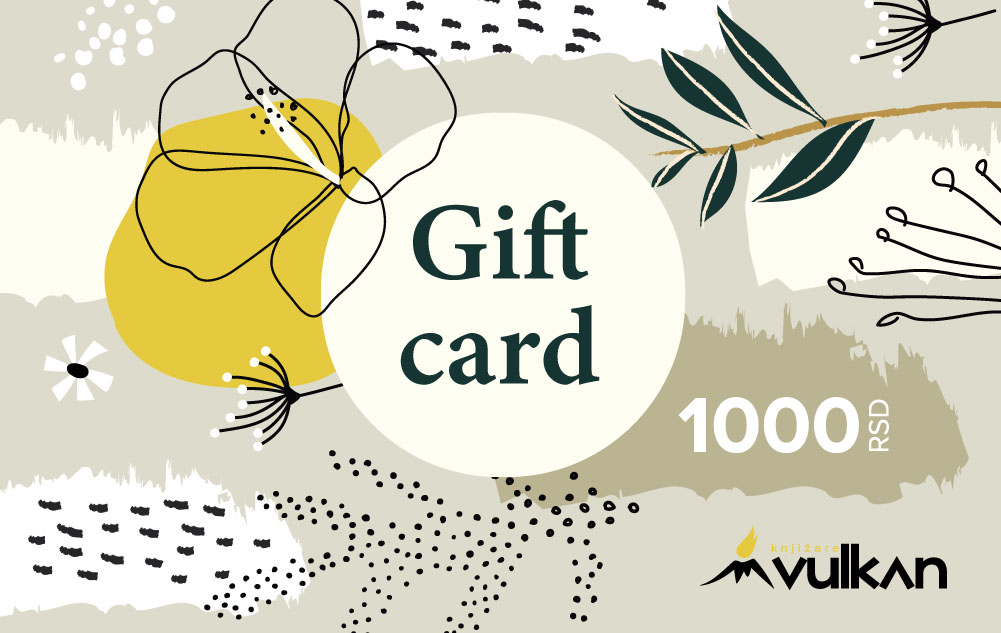 GIFT KARTICA / VAUČER  sivo žuta 1000 