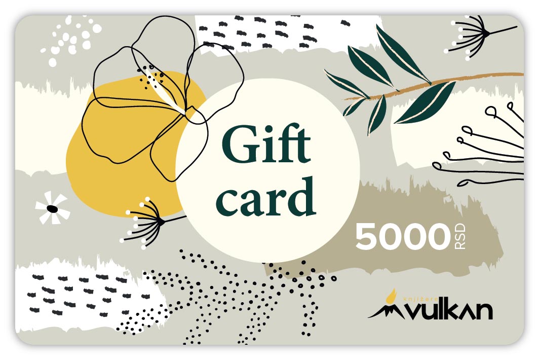 GIFT KARTICA / VAUČER  sivo žuta 5000 