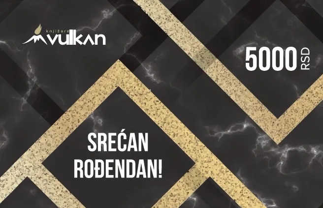GIFT KARTICA / VAUČER Srećan rođendan - crna kvadrat 5000 