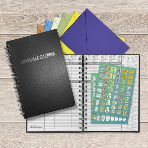 Finansijska beležnica sa stikerima KAROLINA HERBUT Planer 