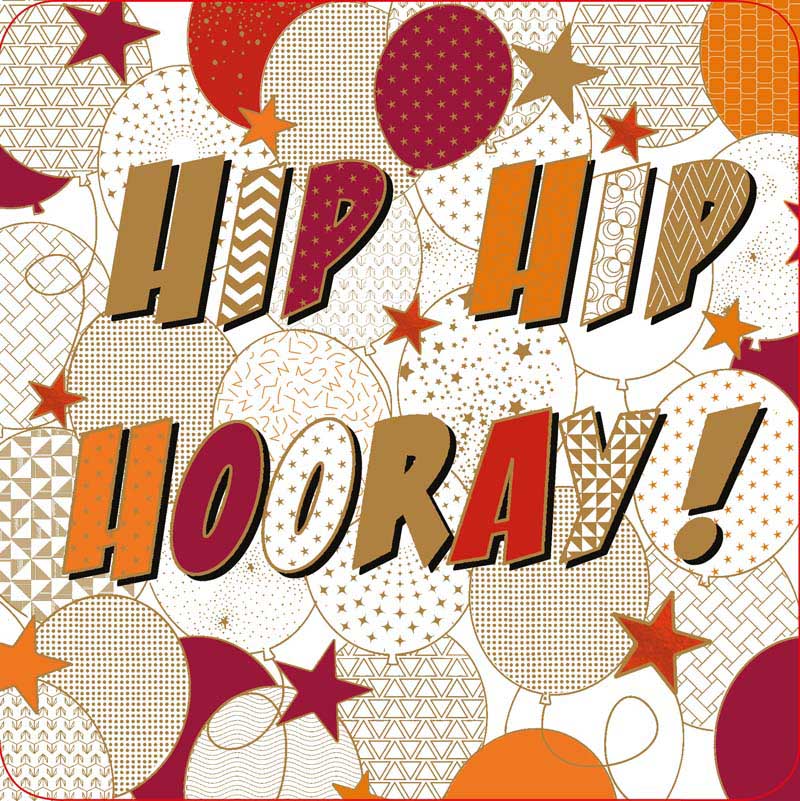 Čestitka HIP HIP BALLOONS 